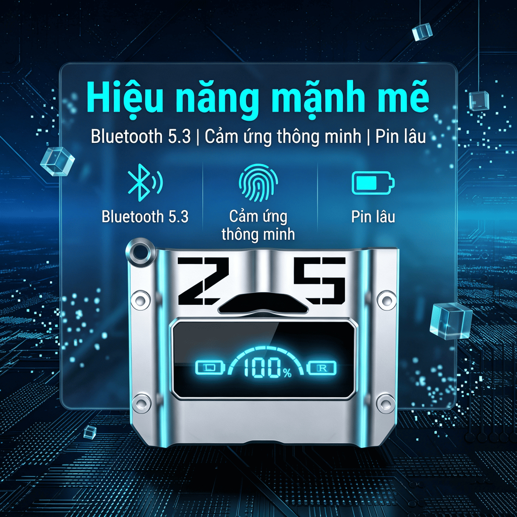 Tai nghe Bluetooth M25 Pro chống nước, âm thanh rõ nét, pin lâu dài