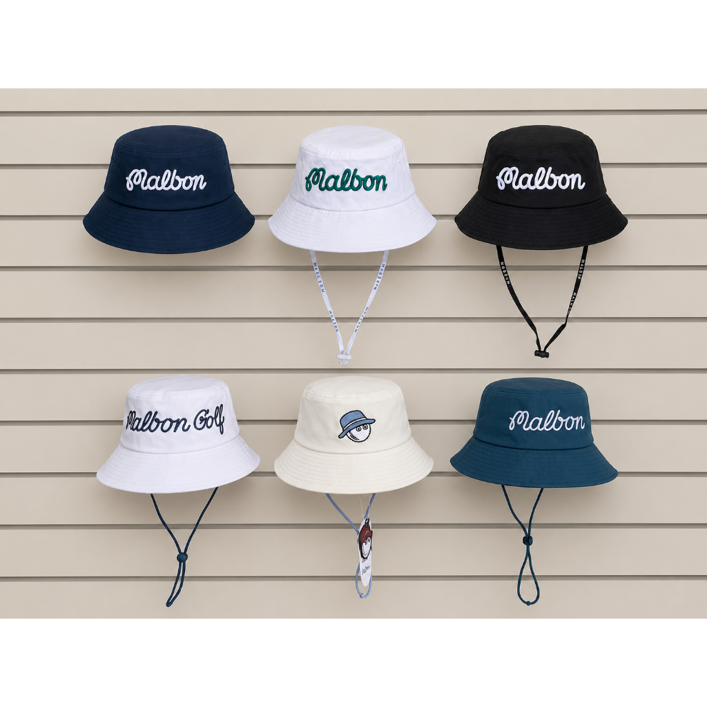 Mũ Vành Nhỏ Malbon 25 -Malbon Golf Bucket Hat dây rút – New - 6781- Mẫu 2