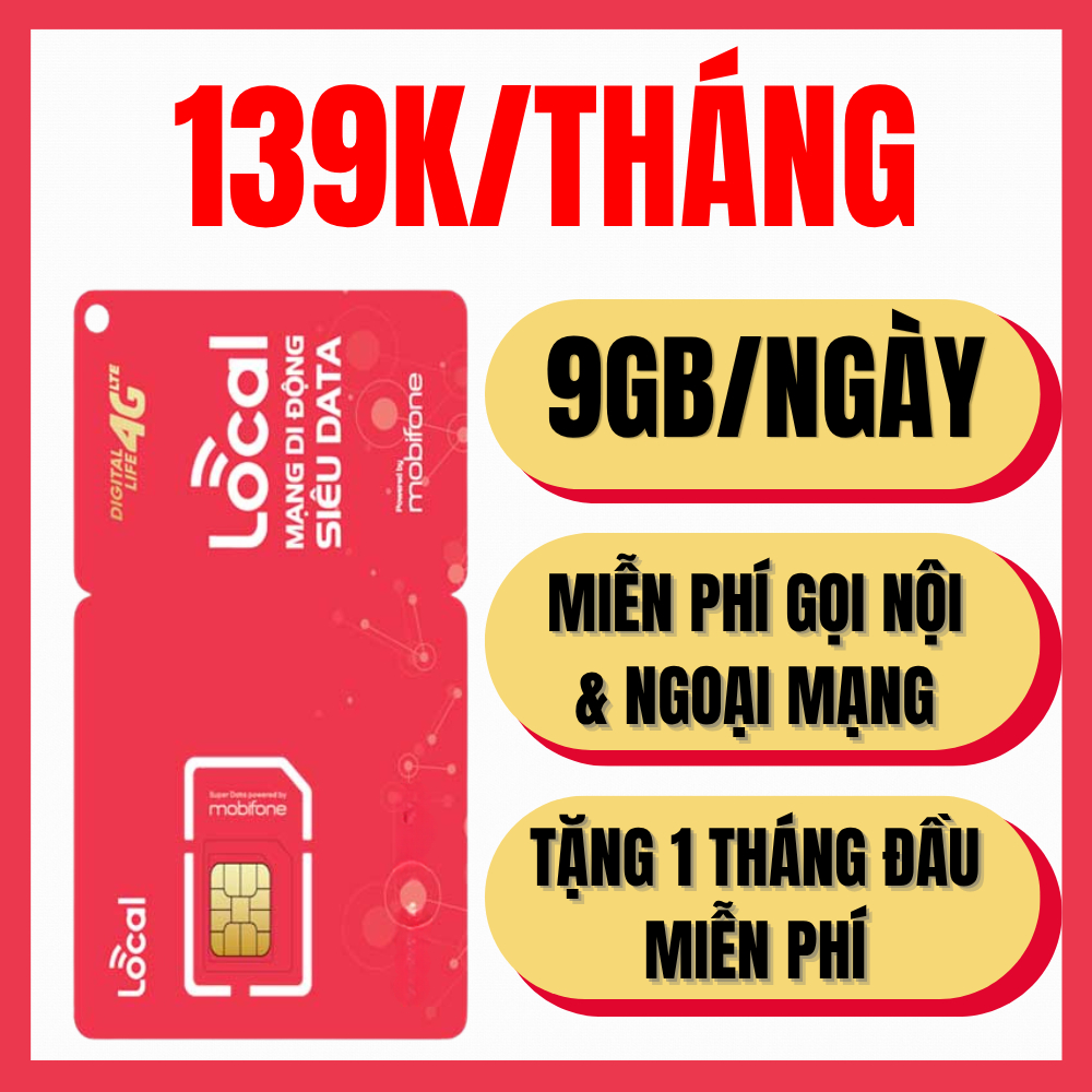 Sim Data LOCAL Chính Hãng Nhận Data Khủng 10GB - 300GB Free Tháng Đầu Nhiều Gói Giá Rẻ A45F - A159