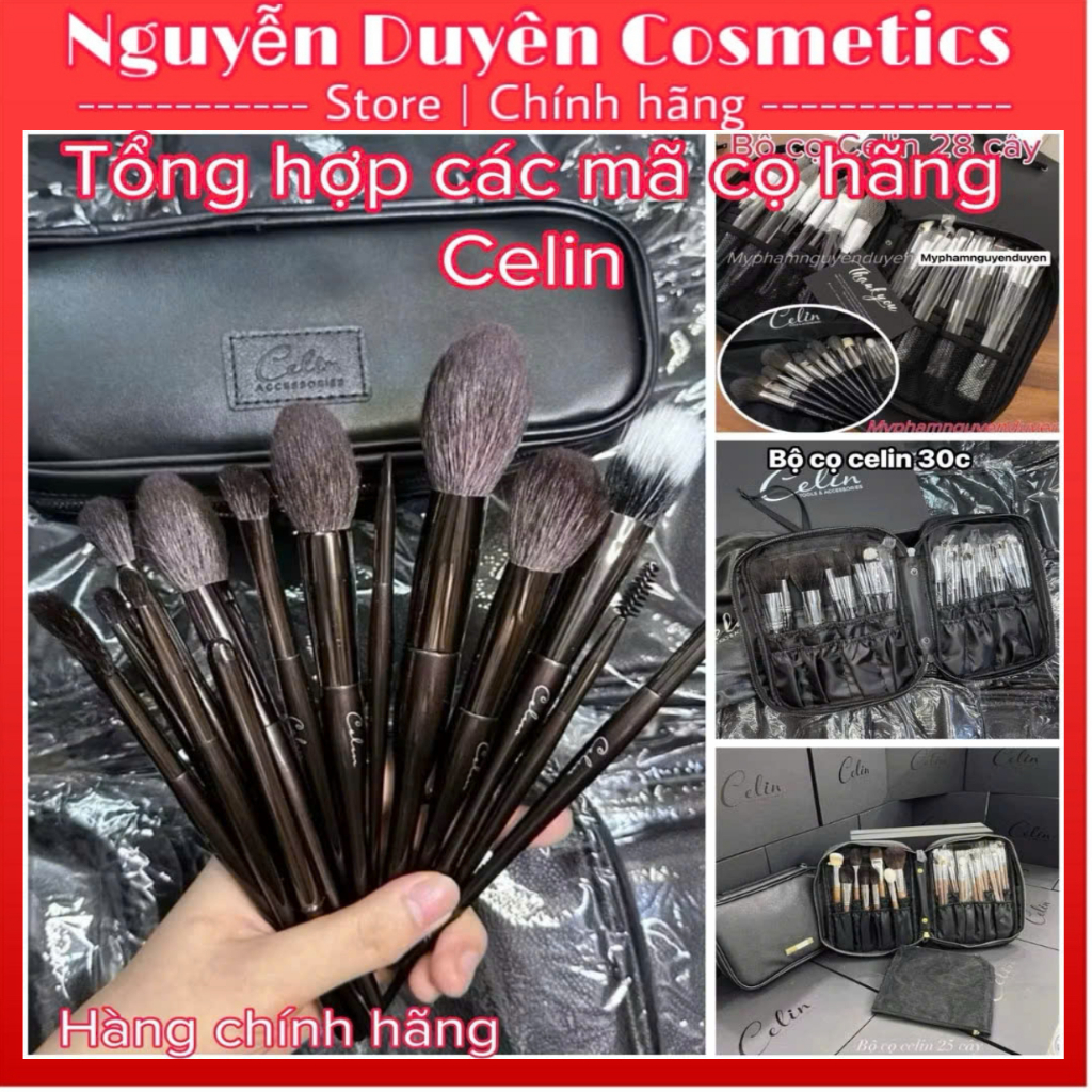 {Bộ Sưu tập cọ Celin cao cấp} Tuyển chọn các mẫu bộ Celin cọ trang điểm lông thú sang xịn Chính Hãng