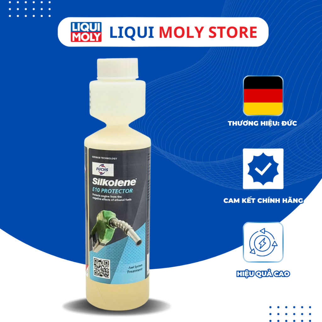 Fuchs Silkolene E10 Protector 250ML phụ gia ổn định xăng E10- Sản xuất tại Anh