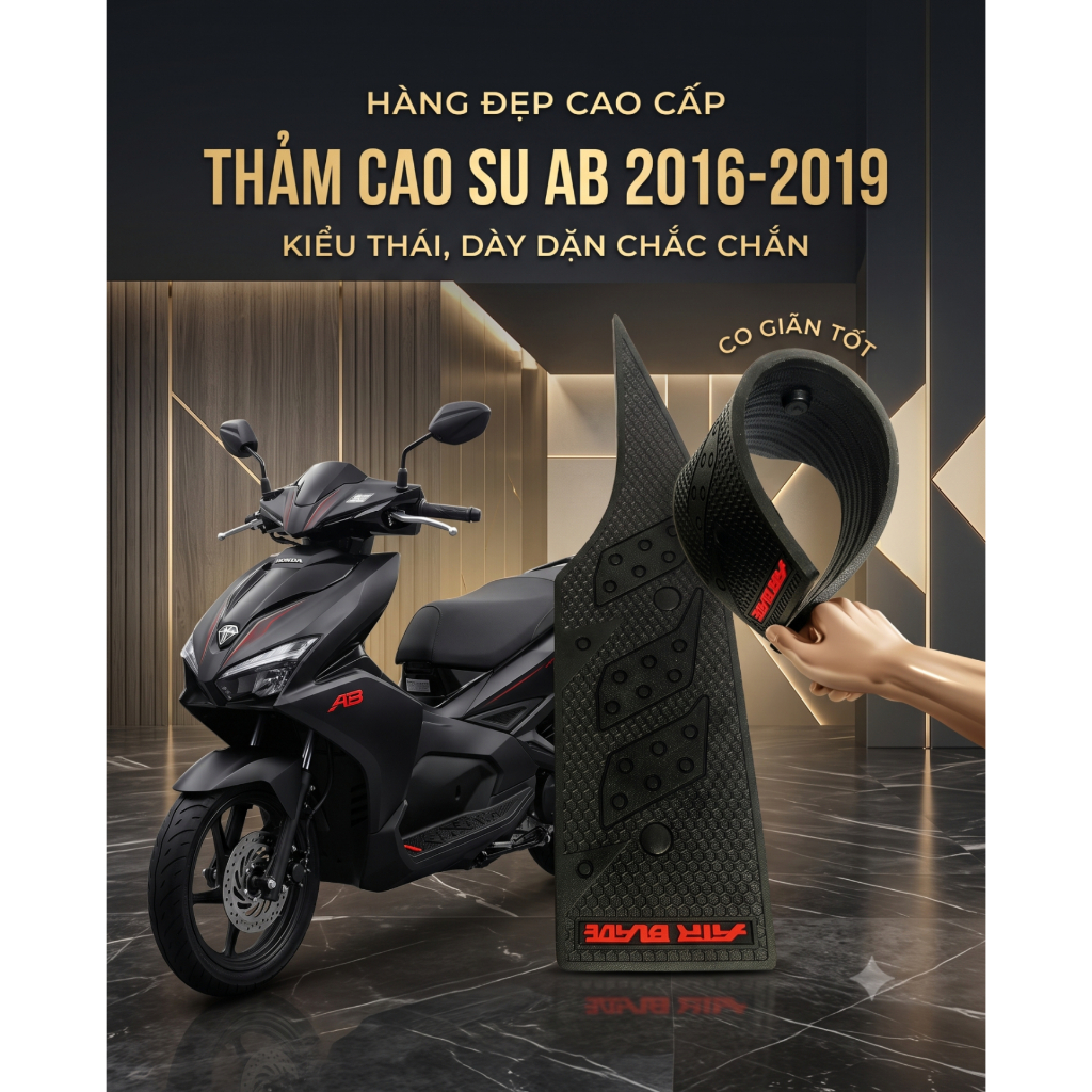 Thảm lót sàn xe Honda Airblade 2016,2017,2018,2019, thảm xe ab2016, ab2017, ab2018, ab2019