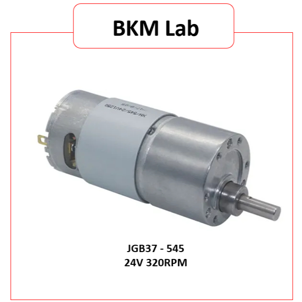 Motor Giảm Tốc JGB37-555 JGB37-545 12V 24V | Động Cơ DC Trục D 6mm CNC Robot Tự Động Hóa