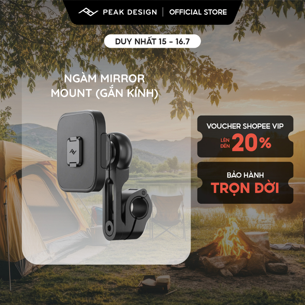 Ngàm Peak Design Motor - Mirror Mount (gắn kính)