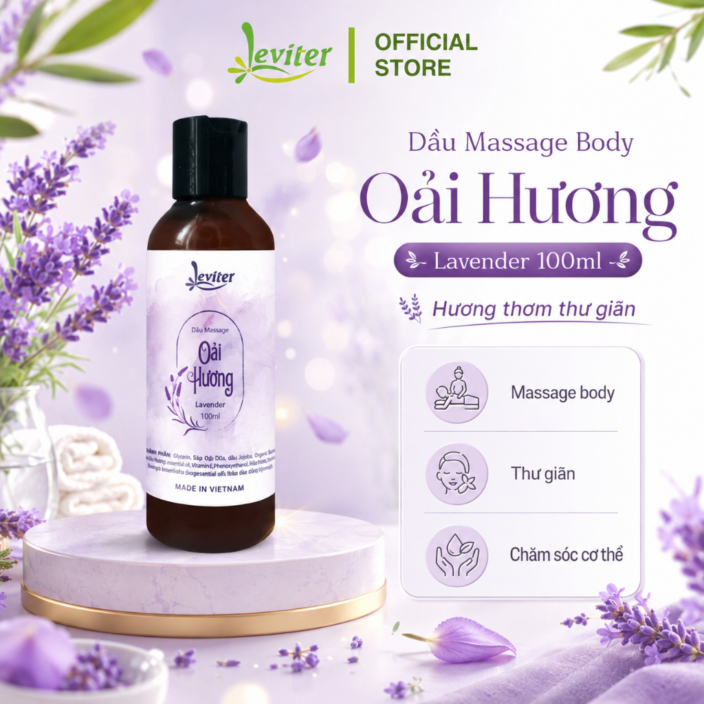 Dầu massage body - massage yoni Oải Hương - Lavender 100ml