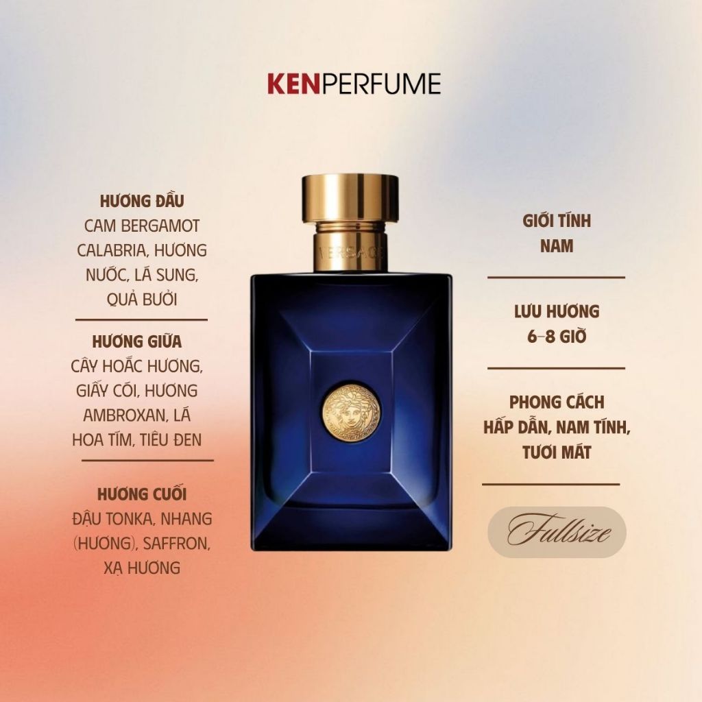 Nước hoa Fullsize 50ML| 100ML Versace Dylan Blue Pour Homme | Nước Hoa Nam | Ken Perfume