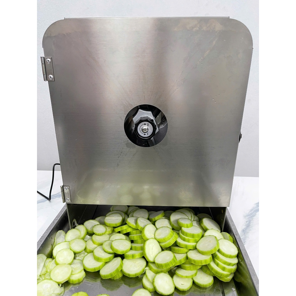 Máy thái tỏi, thái hành, máy cắt xả, ớt dạng lát 2 trong 1 inox 304