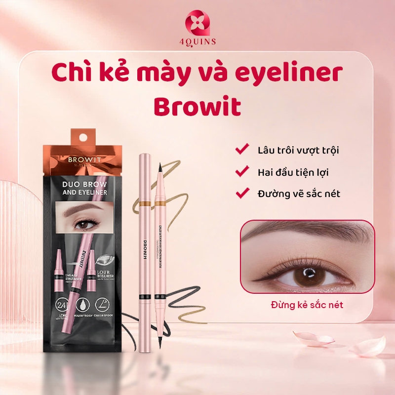 Chì kẻ mày và eyeliner Browit Duo Brow And Eyeliner lâu trôi tự nhiên
