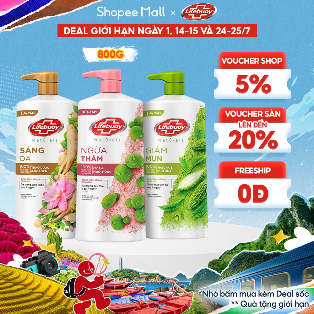 Sữa tắm Lifebuoy Thiên nhiên Detox Và Chăm Sóc Chuyên Sâu 800g | BigBuy360 - bigbuy360.vn