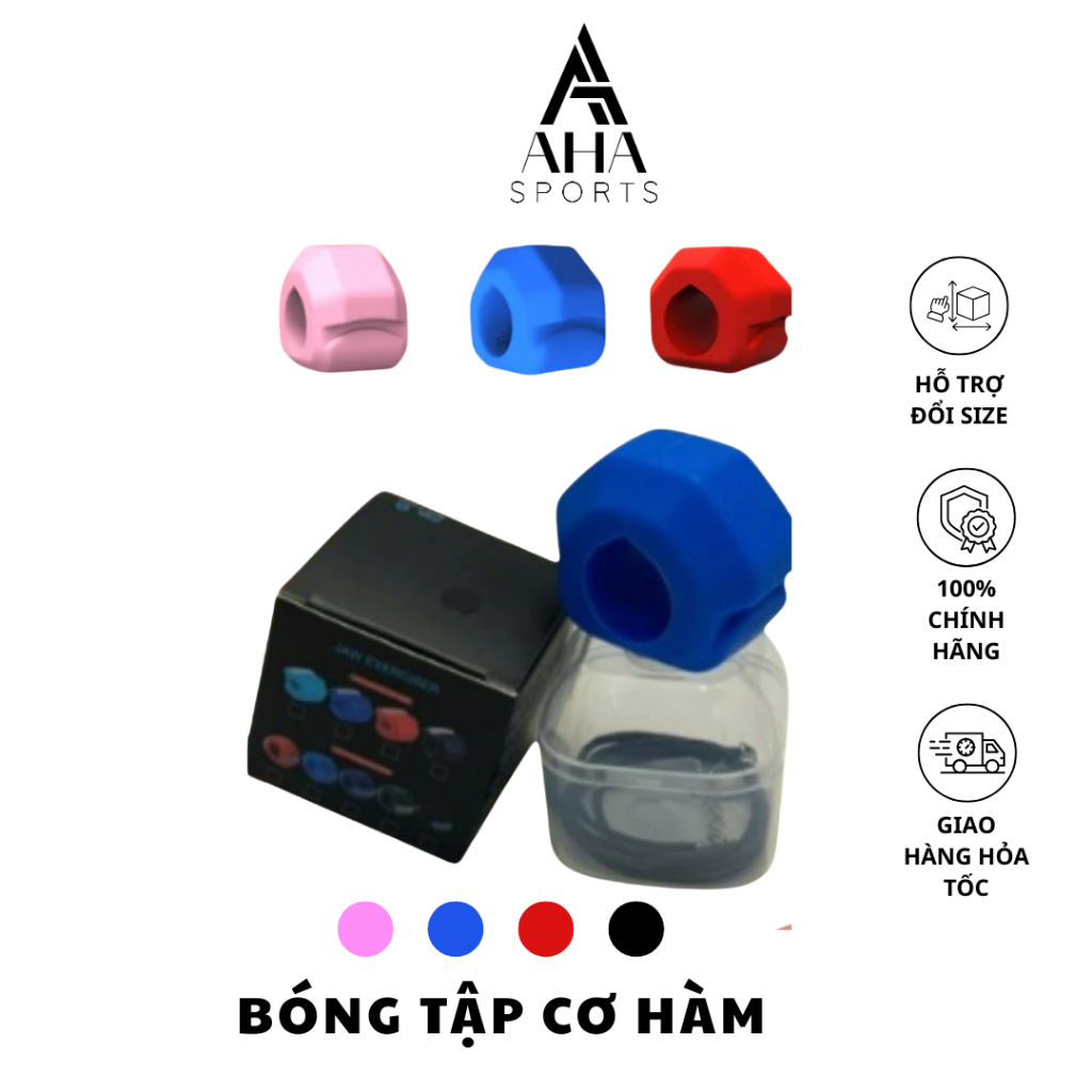Bóng Tập Cơ Hàm Jawsize Chính Hãng, Dụng Cụ Tập Chewing, Mewing, Jawliner AHA