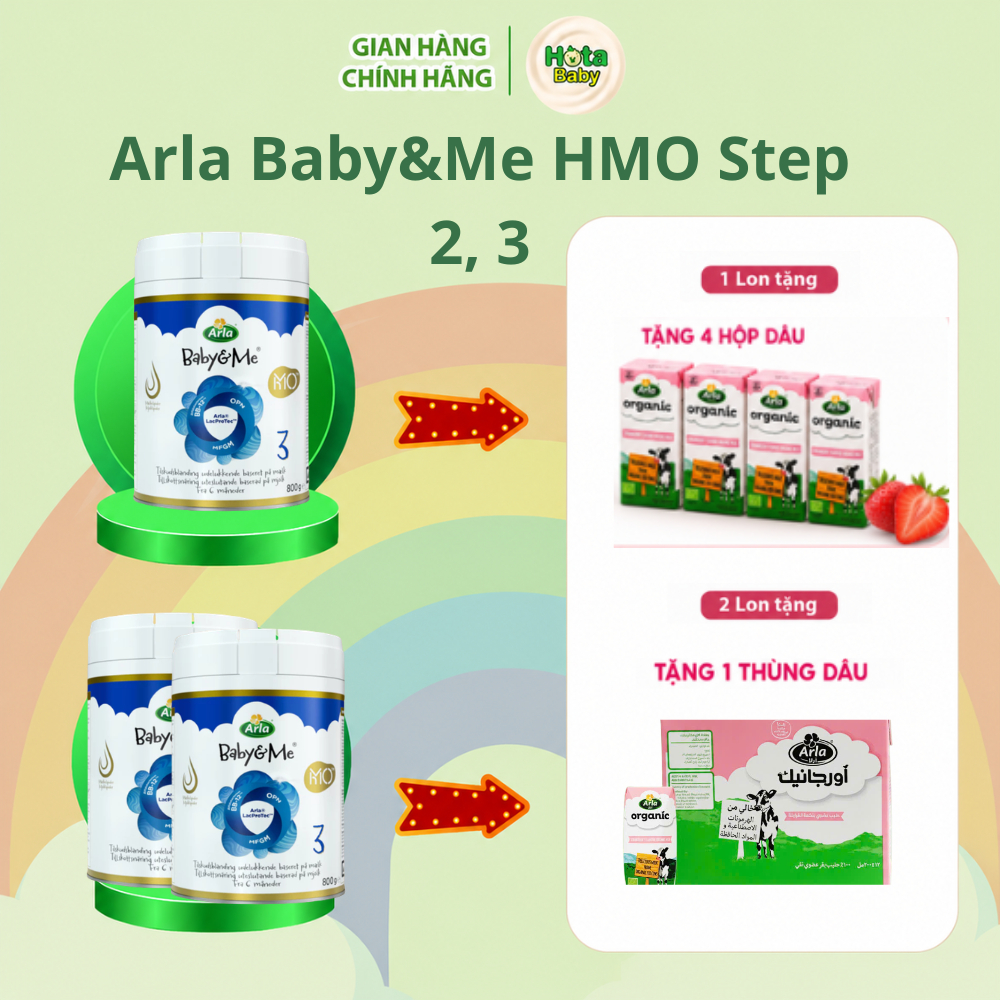 [Kèm Quà] Sữa Arla Baby&Me HMO – Sữa công thức hữu cơ bổ sung HMO cho bé từ 12 tháng (800g)