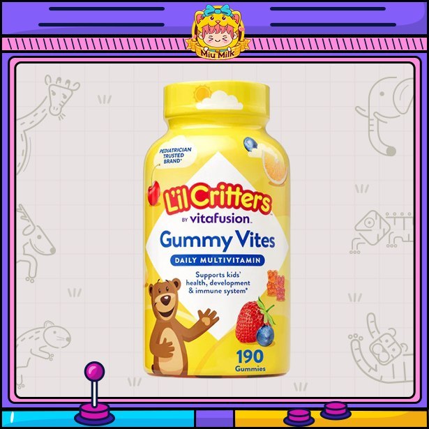 MIUMILK - [DATE 6/2027] Kẹo gấu bổ sung Vitamin L’il Critters Gummy Bear Multivitamin 190 viên