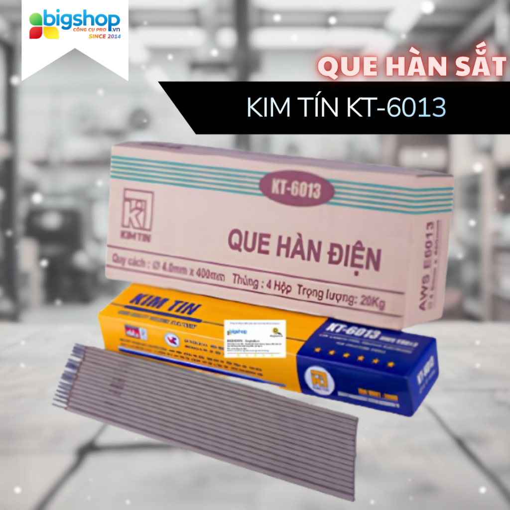 Que hàn sắt Kim Tín KT-6013 hộp 5kg