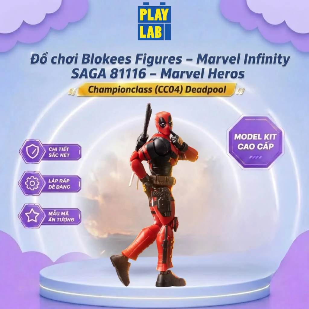Đồ chơi Blokees Figures – Marvel Infinity SAGA 81116 – Marvel Heros – Championclass (CC04) Deadpool
