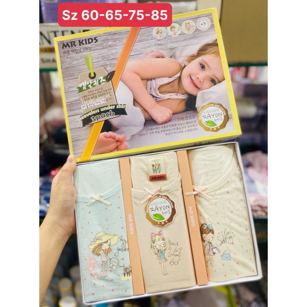Áo 3 lỗ trẻ em cotton Hàn quốc.