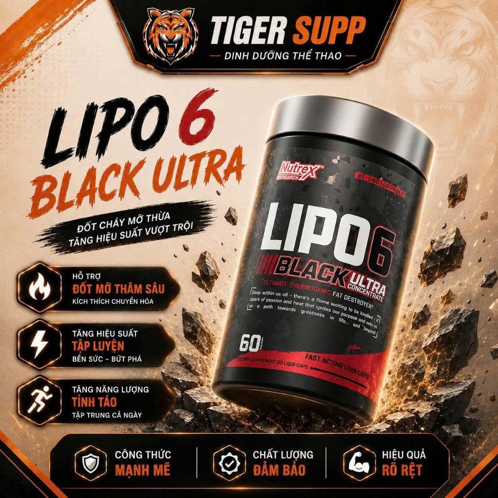 Nutrex LIPO6 Black Ultra Tiện Lợi Dạng Viên 60 Viên