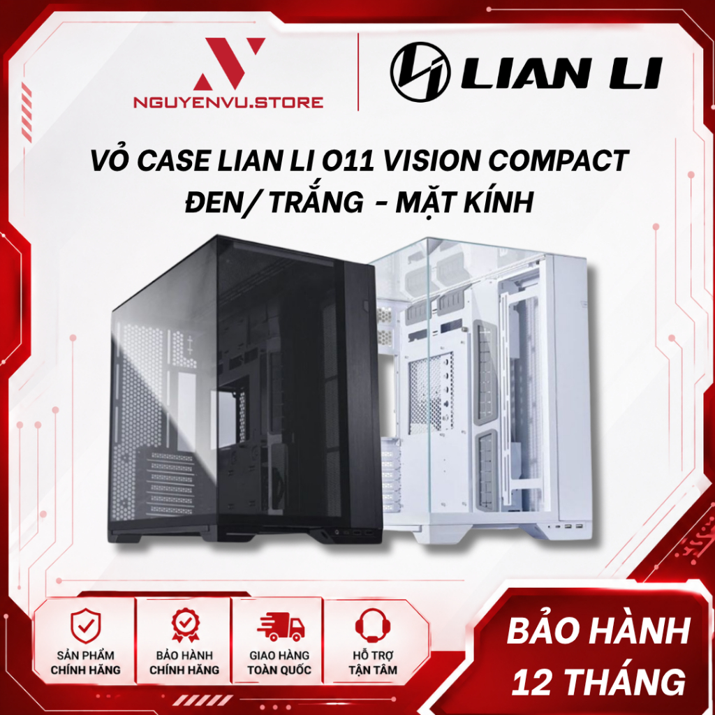 Vỏ Case Lian Li O11 VISION Compact (Đen/ Trắng - Mặt kính) / Lian Li O11 Dynamic EVO RGB - Hàng chín