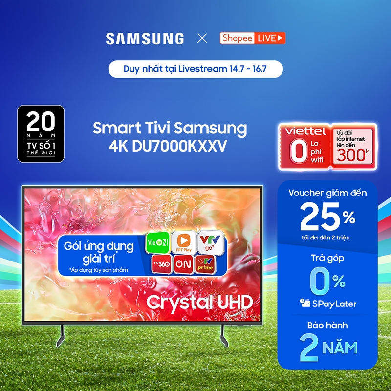 [Livestream] - Smart Tivi Samsung 4K DU7000KXXV