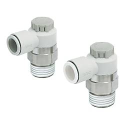 AS1201F-M5-06A  Van tiết lưu hãng TVN Cắm nhanh ống 6 ren M5 núm có khóa