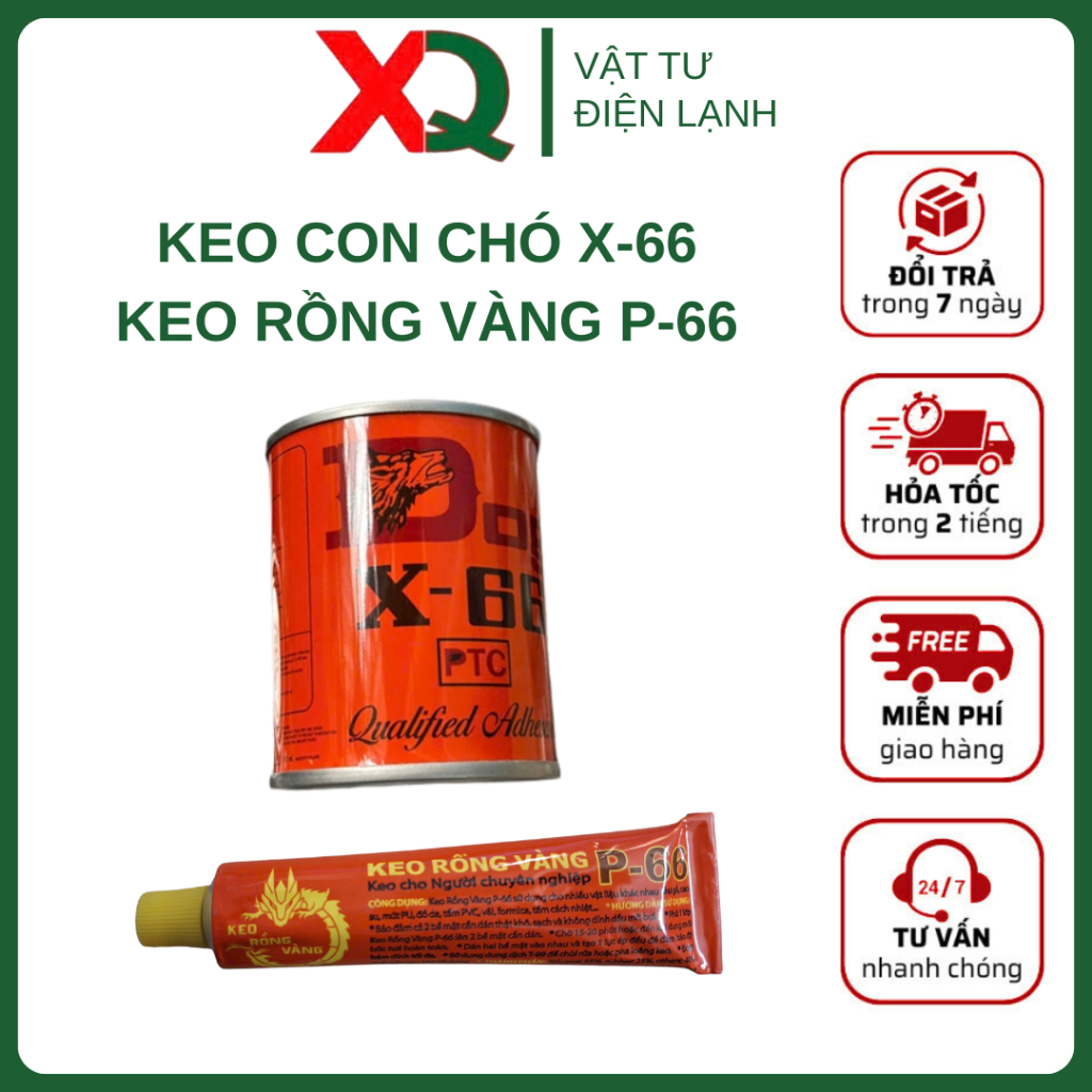 Keo con chó X-66, keo rồng vàng P-66 - Keo đa năng bám dính cực tốt, dán da, giày dép