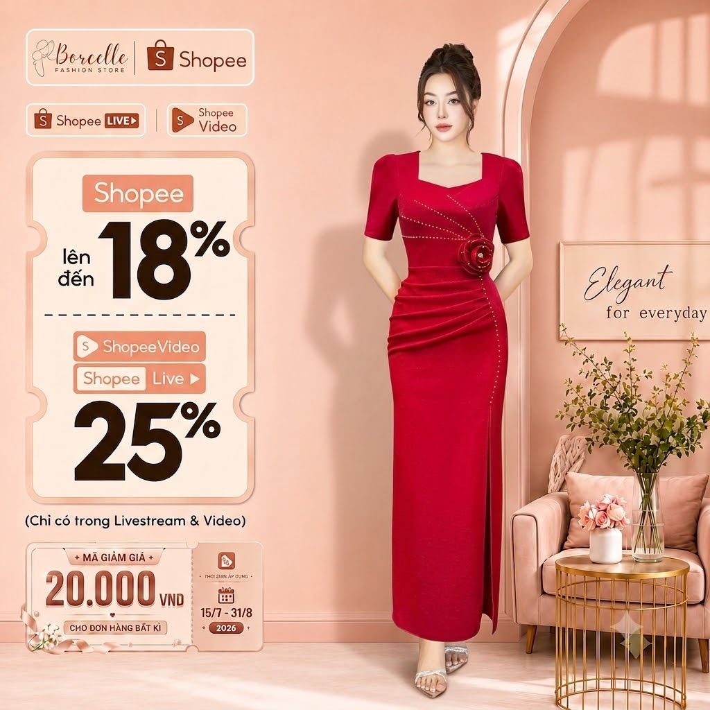 Váy Dự Tiệc Dạ Hội Trung Niên Trung Niên Bigsize - Đầm Dạ Hội Dự Tiệc Ăn Cưới Thiết Kế Dáng Pha Lê G