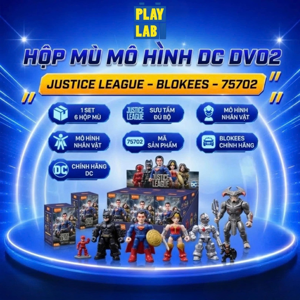 Hộp mù mô hình DC DV02 – Justice League – Blokees – 75702