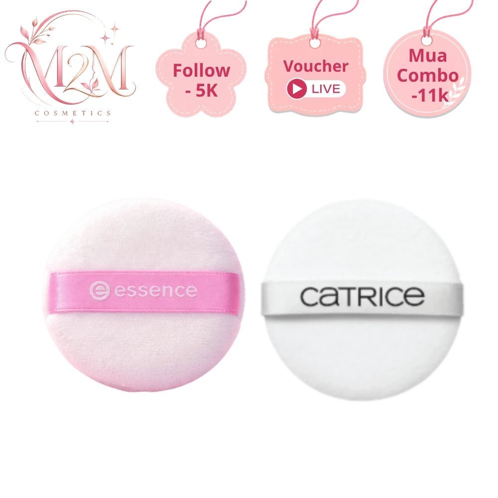 Bông phấn nhung trang điểm Catrice, Essence mềm mại, giúp phủ phấn đều màu