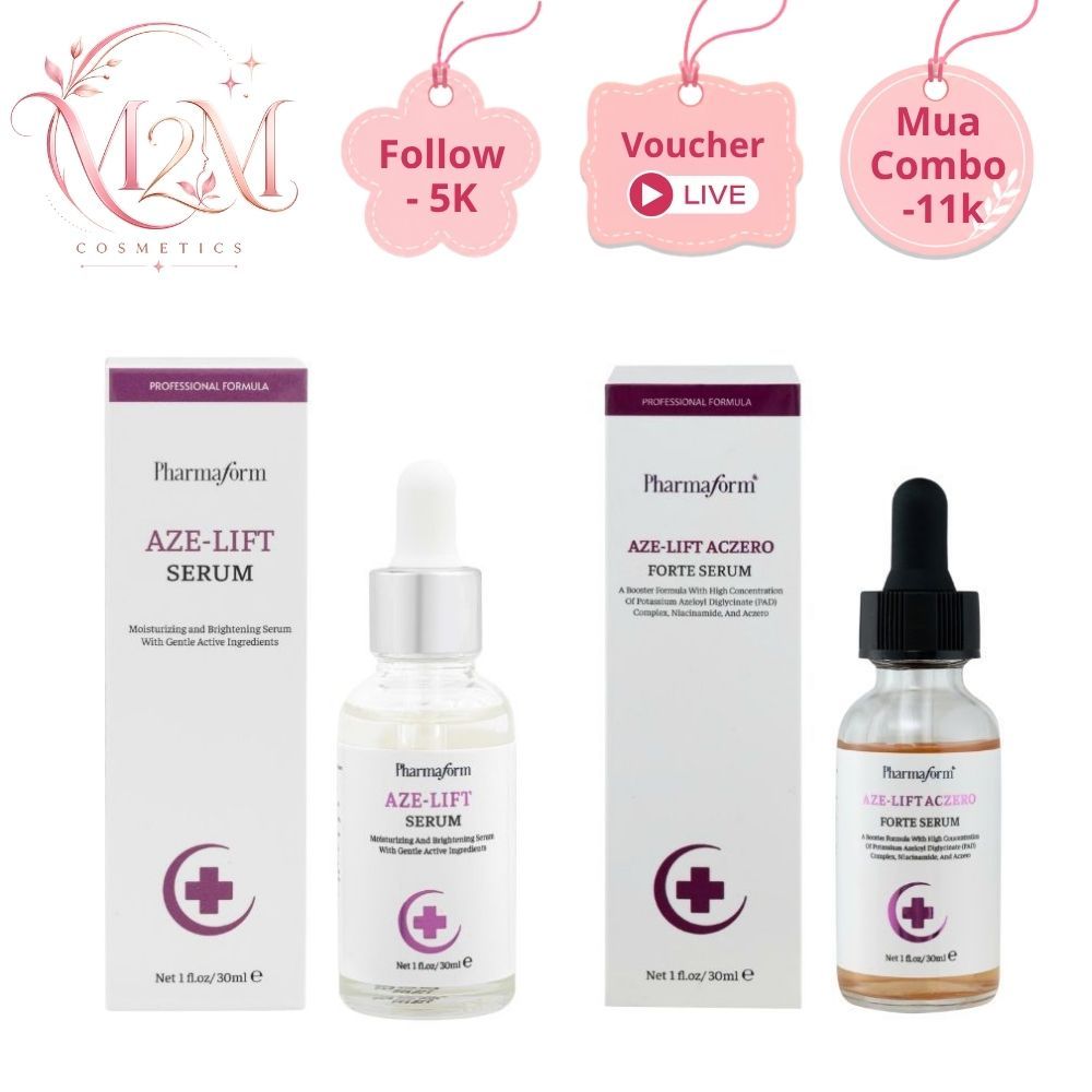 Serum Pharmaform Aze-Lift, Aze-Lift Aczero Forte kiểm soát dầu, thu nhỏ lỗ chân lông, giảm mụn, thâm