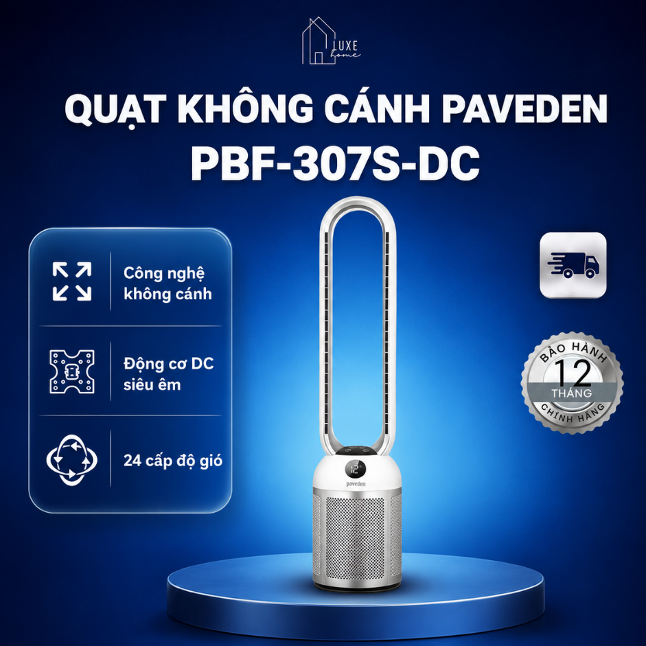 Quạt không cánh Paveden PBF-307S-DC - Đổi mới 365 ngày