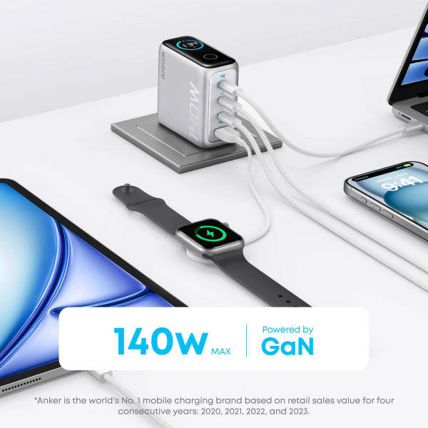 Củ sạc Anker Zolo 3C1A 140W (with USB-C Cable) - B2697 - Hàng chính hãng - Bảo hành 18 tháng | BigBuy360 - bigbuy360.vn