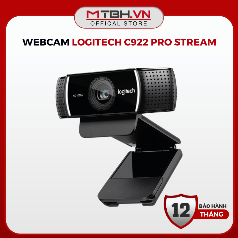 Webcam Logitech C922 Pro Stream - Webcam Máy Tính Truyền Phát Full HD 1080P/30FPS Hoặc 720P/60FPS Mư