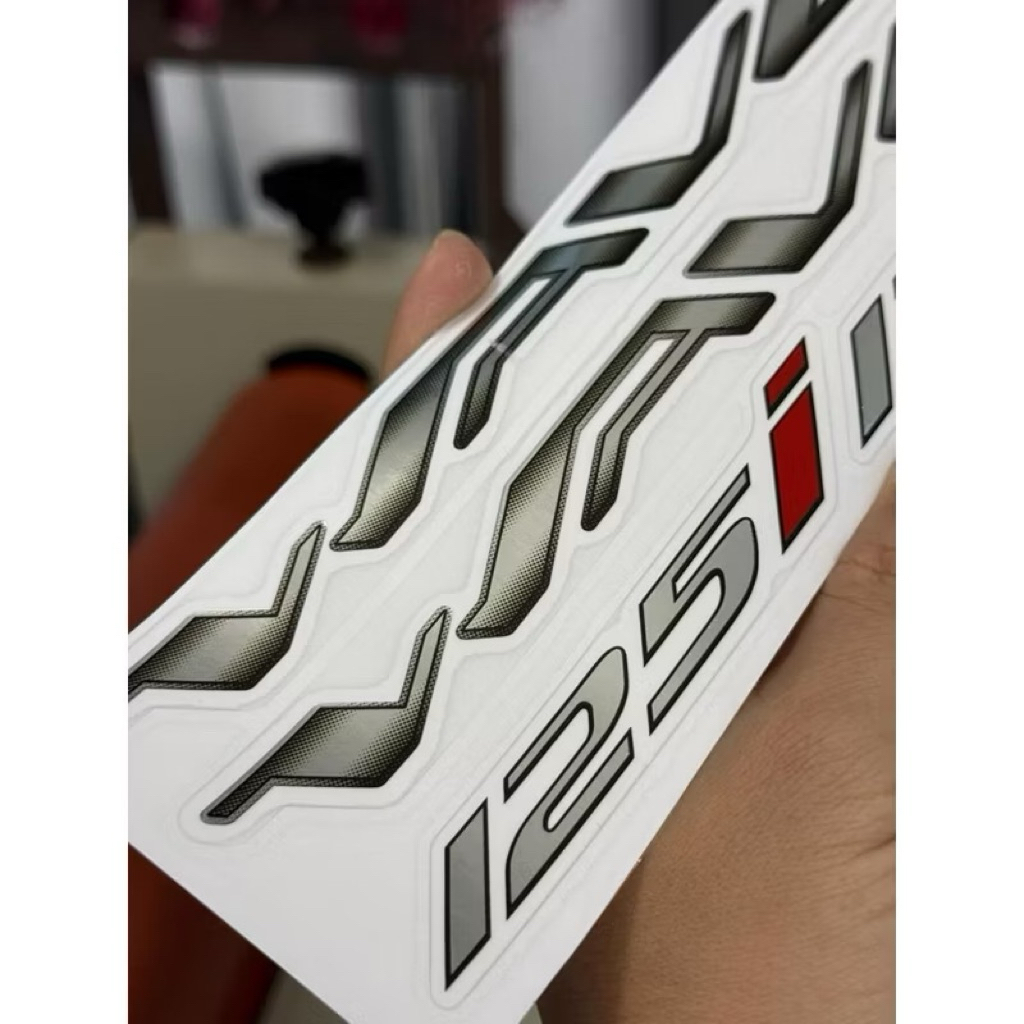 Tem chữ Wave 125 decal crom nền trong suốt dán cho future led, wave 125(dán nhiều màu xe)(không phải