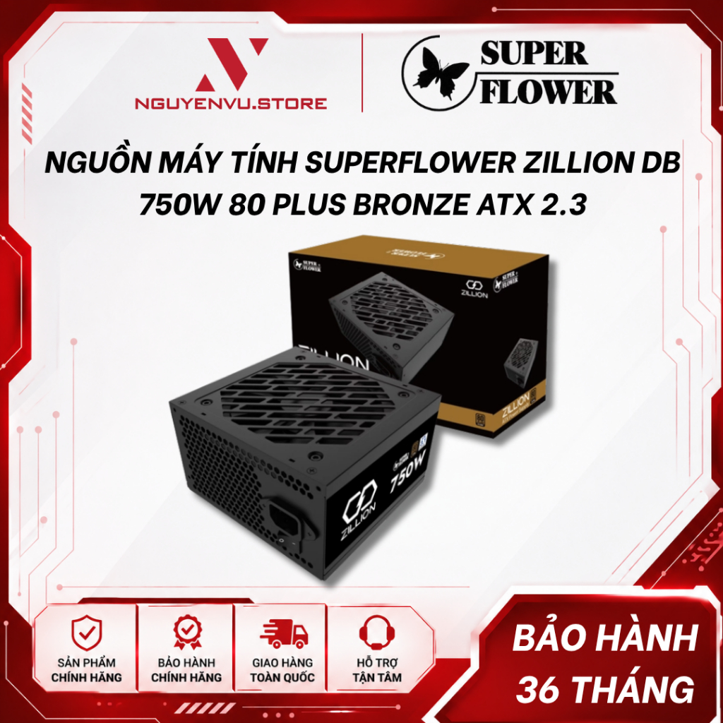 Nguồn Máy Tính SuperFlower ZILLION DB 650W / 750W 80 Plus Bronze ATX 2.3 - Hàng Chính Hãng
