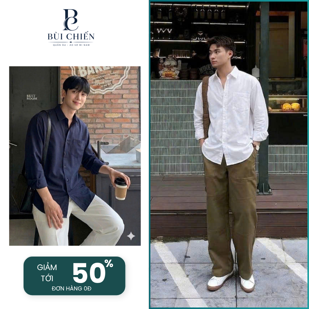 Áo Sơ Mi Nam Vải Linen Dài Tay Form Rộng Hàn Quốc, Vải Mềm Mịn, Dễ Phối Đồ, Mặc Đi Làm Đi Chơi
