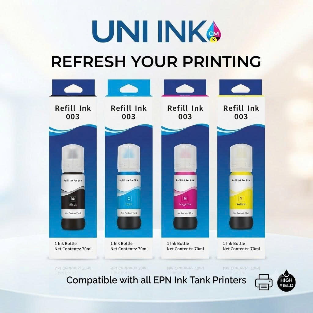 Mực nước Tương Thích UNI Ink Epson 003 - cho epson L3110/ L3150/L1110/L3210/L3250/L1250/L1210 /L121