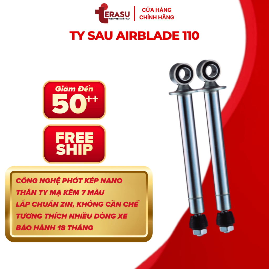 Ty Giảm Xóc Sau AB 110, Ty Sau Airblade 110 Lắp Êm Bền Chuẩn Zin Thương Hiệu Ikada (BH 18 Tháng)