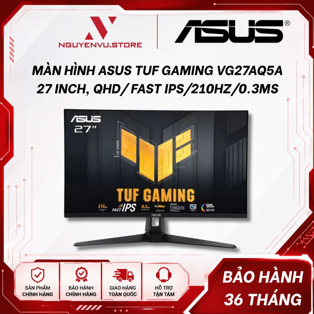 Màn hình ASUS TUF Gaming VG27AQ5A 27 inch, QHD/ Fast IPS/210Hz/0.3ms - Hàng chính hãng