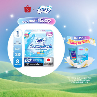 Băng vệ sinh Sofy Cooling Fresh siêu mỏng cánh 23cm gói 8 miếng