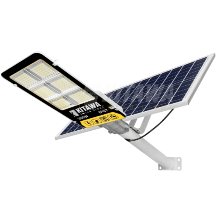 Đèn Đường Năng Lượng Mặt Trời 300W KITAWA BC1300-V Chính Hãng Vỏ Nhôm IP66 Siêu Sáng (Đã Bao Gồm VAT