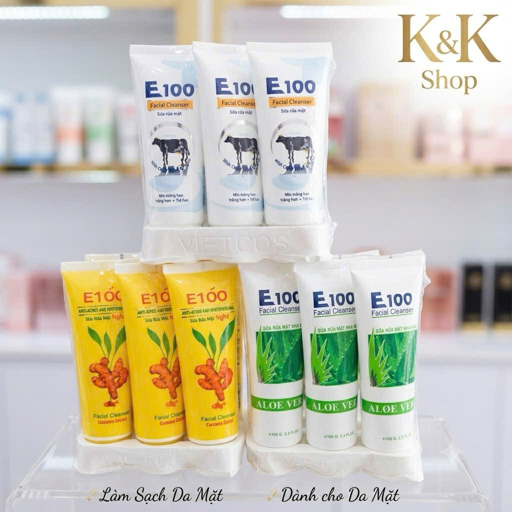 Sữa rửa mặt nghệ E100 100g