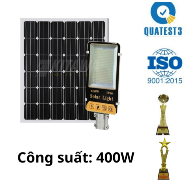Đèn Năng Lượng Mặt Trời 400W KITAWA BC2400 - Tấm Pin Mono Cao Cấp Chính Hãng (Đã Bao Gồm VAT)
