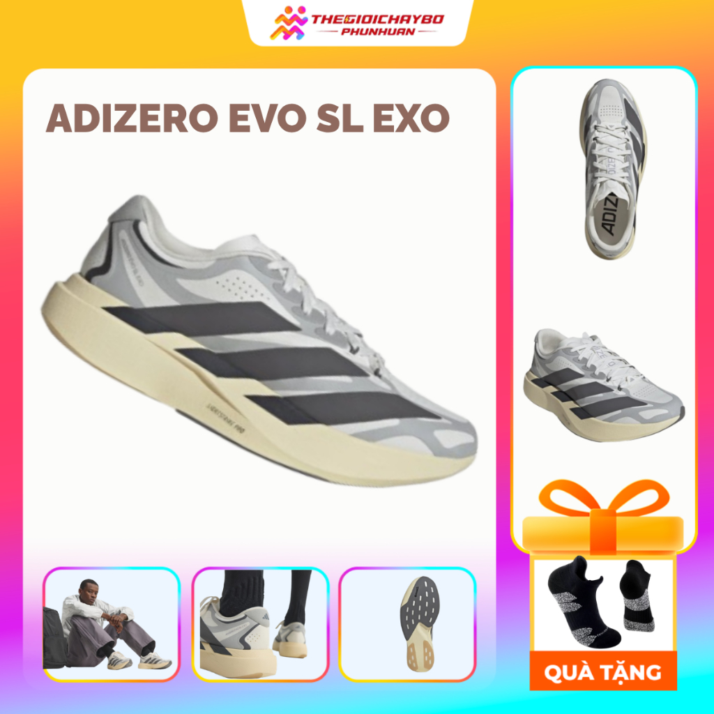 Giày Thể Thao Chạy Bộ Adidas Adizero EVO SL EXO Unisex Êm Nhẹ Phản Hồi Tốt