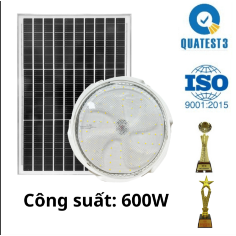 Đèn Ốp Trần Năng Lượng Mặt Trời 600W KITAWA OP3600 Ba Chế Độ Ánh Sáng Chính Hãng (Đã Bao Gồm VAT)