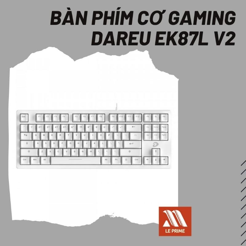 Bàn phím cơ gaming Dareu EK87L V2 | Có dây, TKL, Linear Switch, Black. hàng new bảo hành 12 tháng.