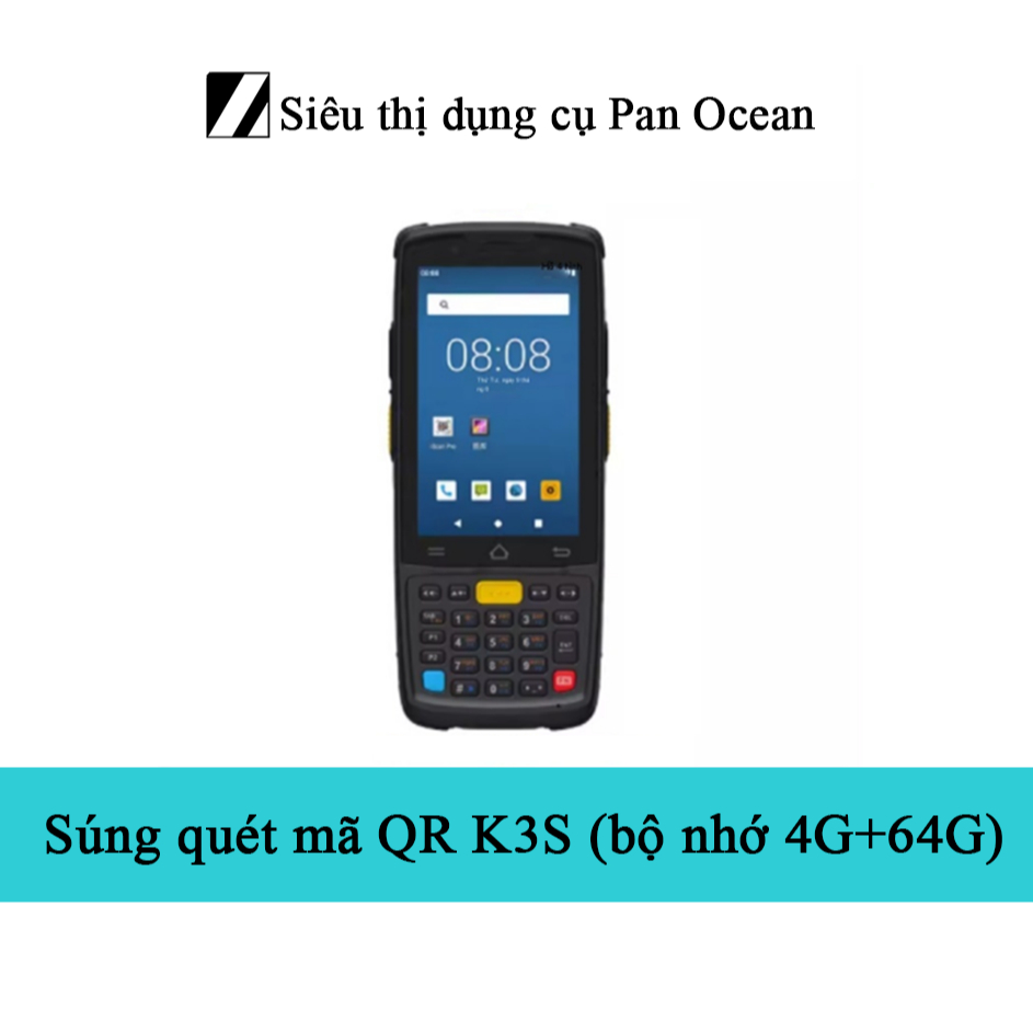 Máy quét mã vạch,Máy Kiểm Kho iData K3S PDA Android 12, Scan 1D/2D, Pin 5000 mAh, IP65, Wi-Fi/4G mới