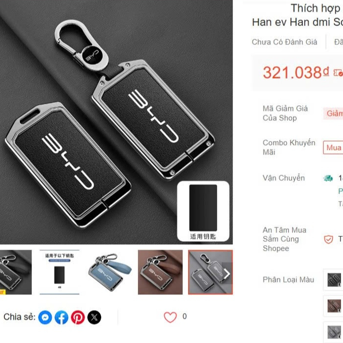 Bao chìa khóa ô tô For BYD Sealion 7 / Sarung NFC BYD Seal / Vỏ Kartu NFC BYD Seal Atto 3( mới 100% 