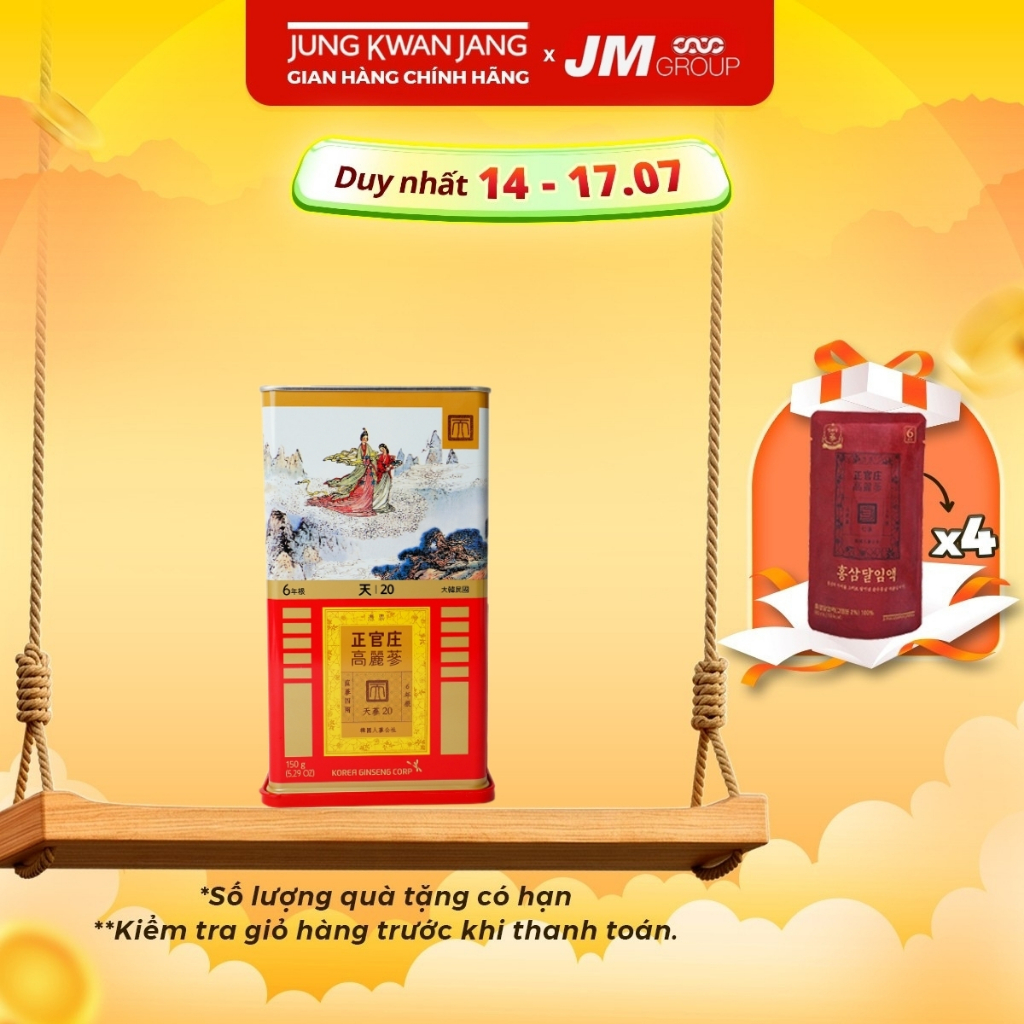 Thiên Sâm Nguyên Củ KGC Jung Kwan Jang HEAVEN ROOTS 7 Củ (20ji/150g)