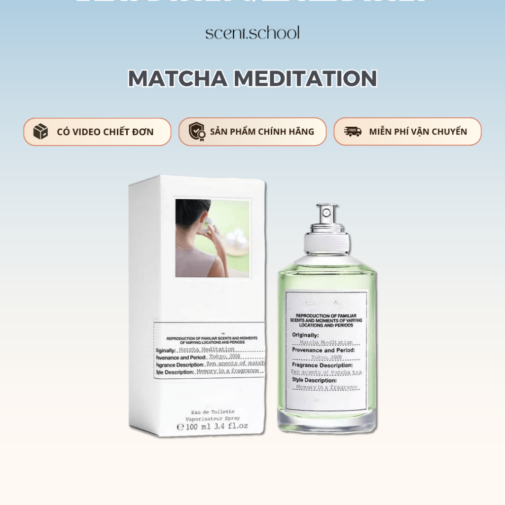 10ml | Matcha Meditation | Nước Hoa Unisex | Scent.school Perfume