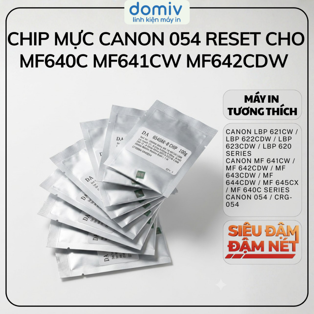 Chip Mực Canon 054 Reset Cho MF640C MF641CW MF642CDW MF643CDW MF644CDW MF645CX LBP620 LBP621 LBP622 