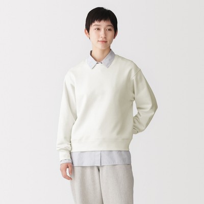 [26AW] MUJI Áo Sweatshirt Nữ Vải French Terry